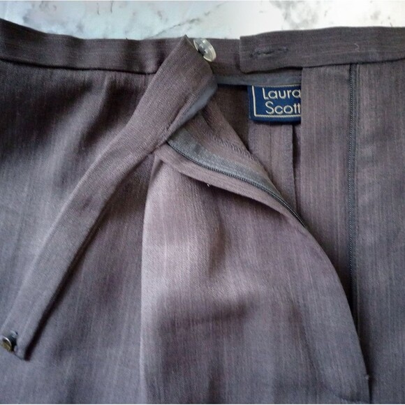 Laura Scott Brown Trouser Work Dress Pants Size 14 - Picture 3 of 6